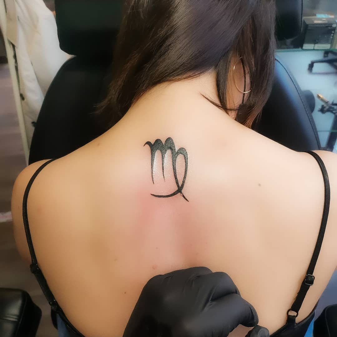  Go for this design and have a stylish Virgo tattoo. This thick Virgo sign is ready to take your tattoo to a different level.