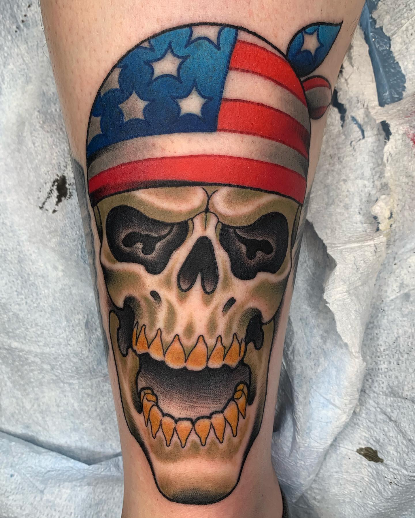 Share more than 66 skull flag tattoo best  incdgdbentre