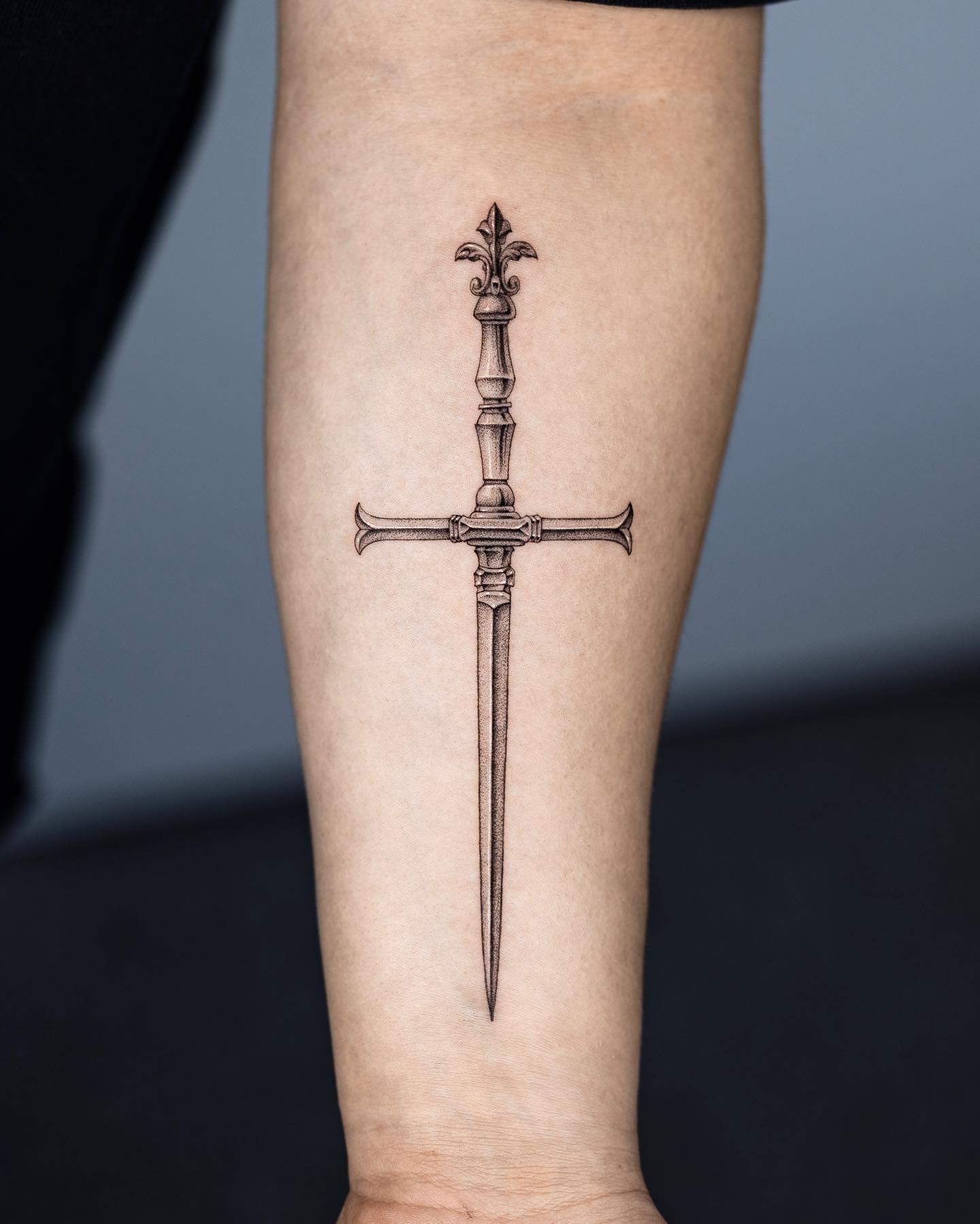 Ornamental dagger tattoo by Laura Jade TattooNOW