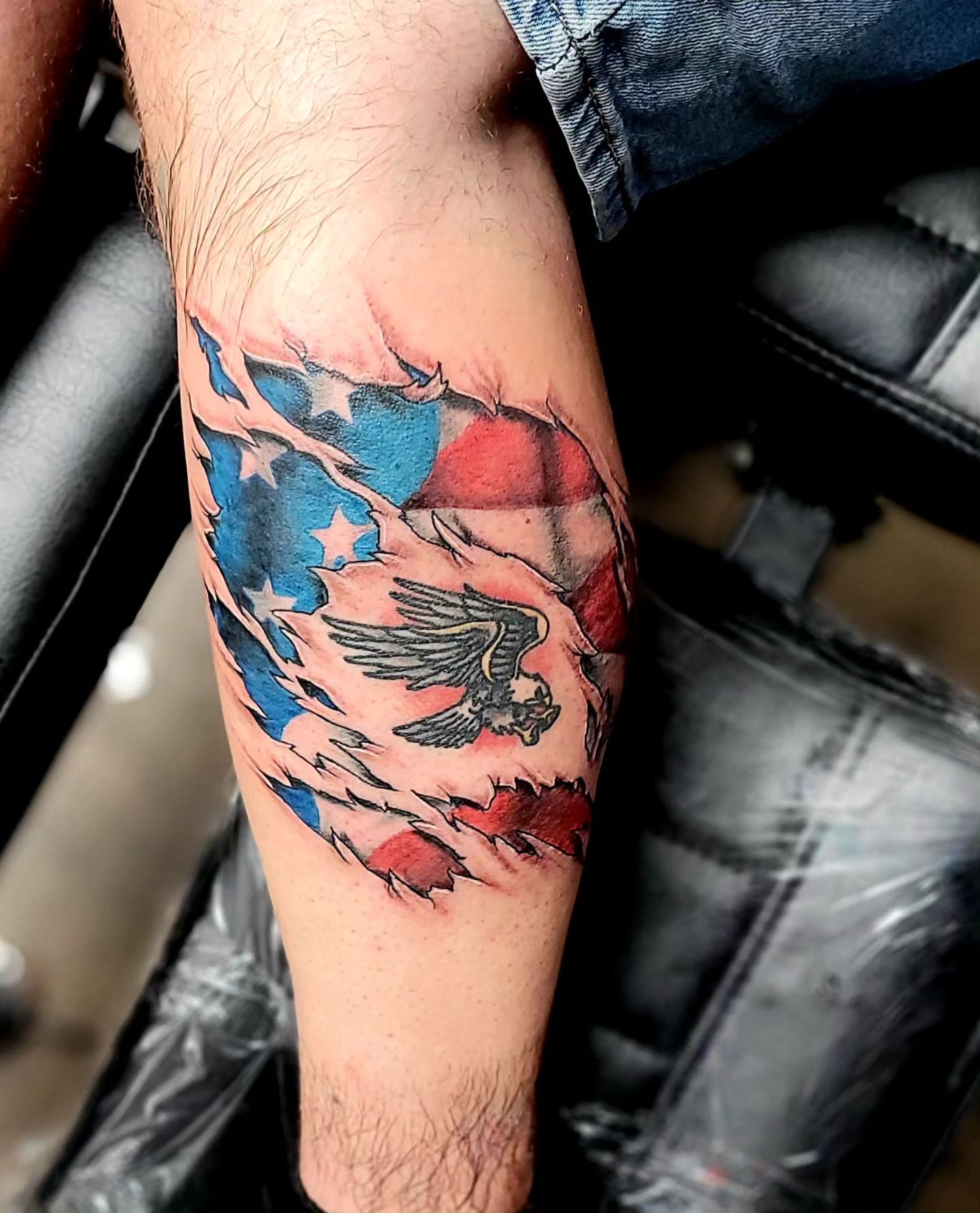Realistic American Flag Tattoo for Men on Hand  Tattoos Era