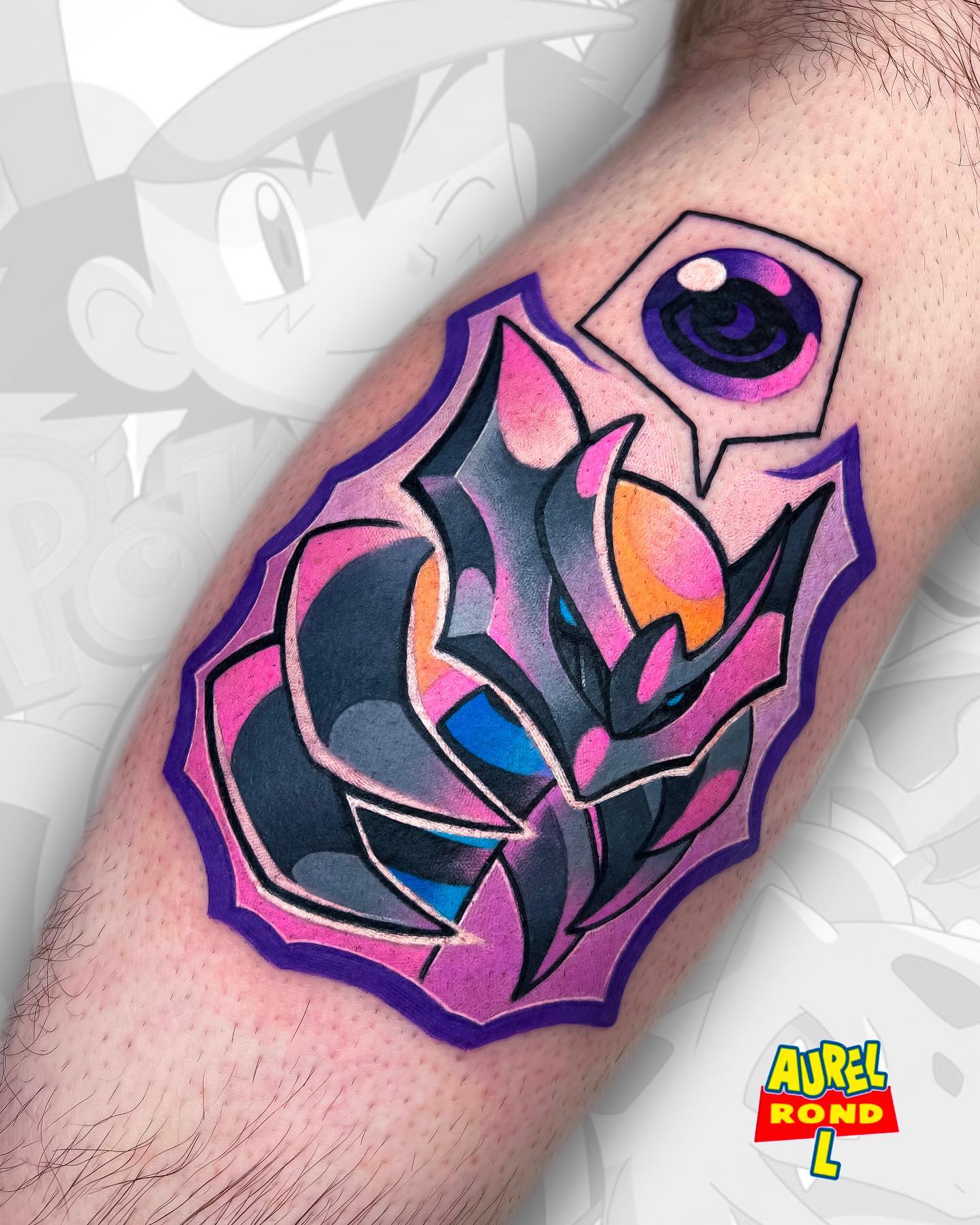 The Pokemon is said to live in a world on the reverse side and in this world, common knowledge is distorted and strange. Giratina deserves to be inked on your body because of its strange and unique look. 