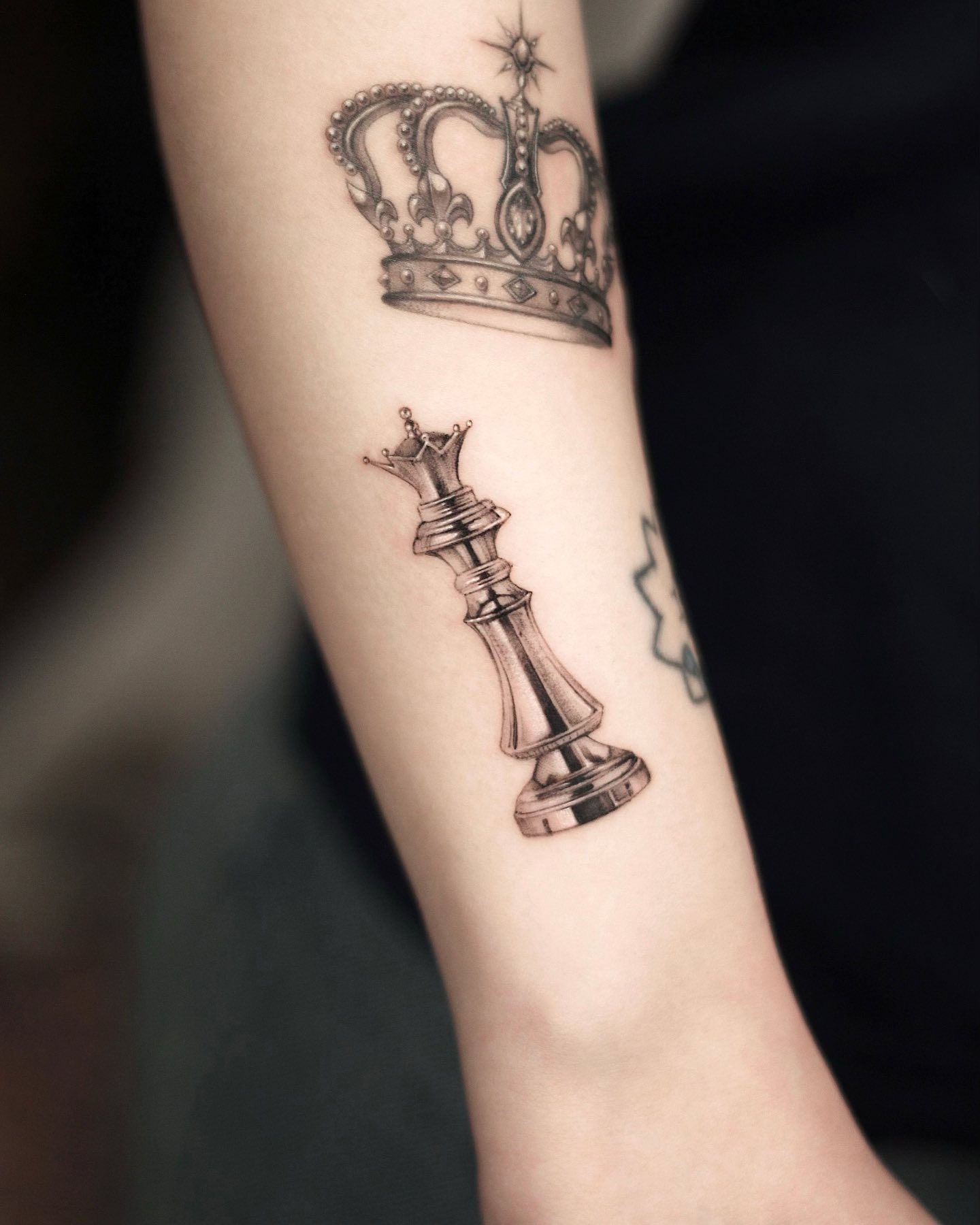 queen chess tattoo