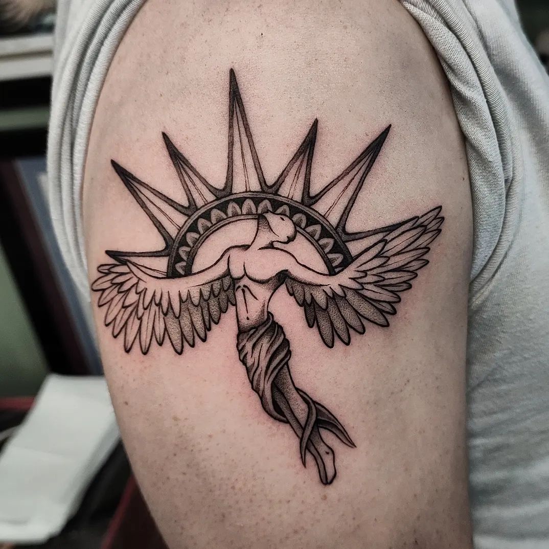 Fall of Icarus by me Amanda from BlackDot tattoos in Singapore  r tattoos