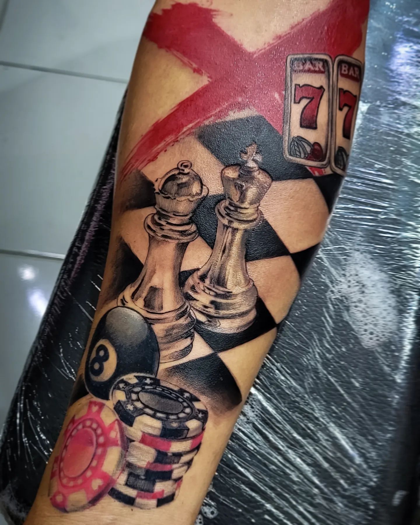 chess board tattoo
