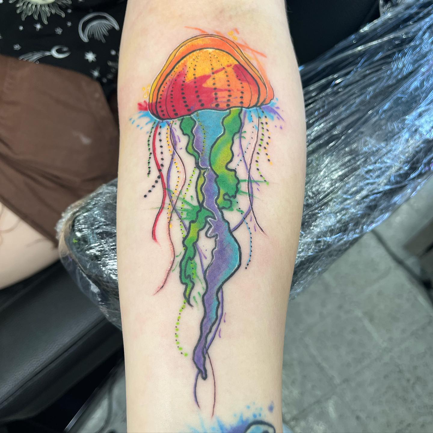 Buy SanerLian Set of 5 Waterproof Temporary Fake Tattoo Stickers Watercolor  Pink Blue Jellyfish Ocean Design Online at desertcartINDIA