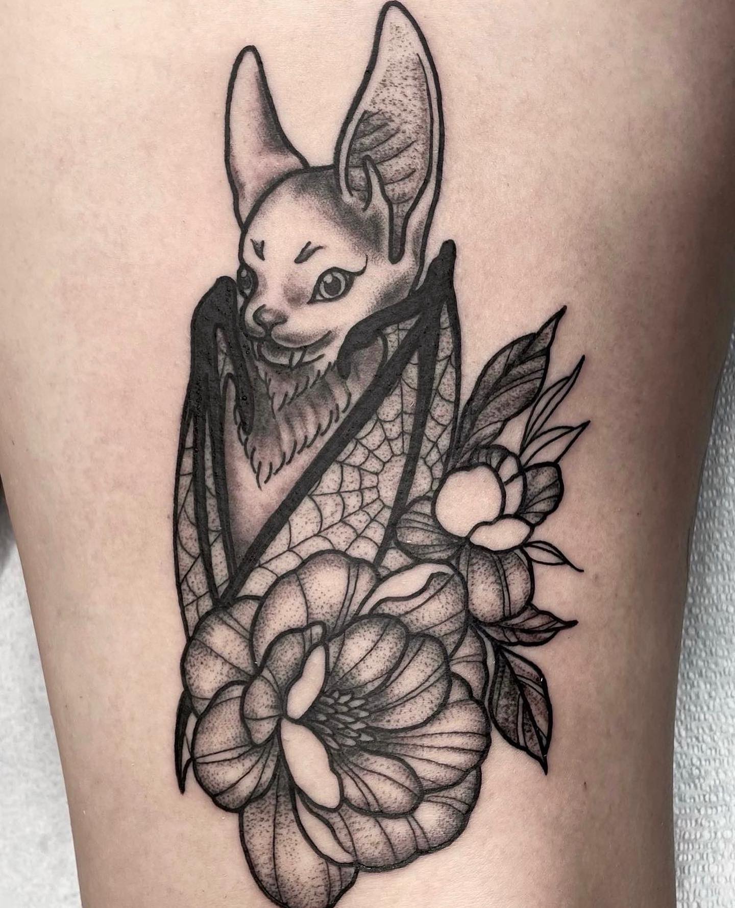 foxy bat for Shain by Jeff Norton  Tattoos