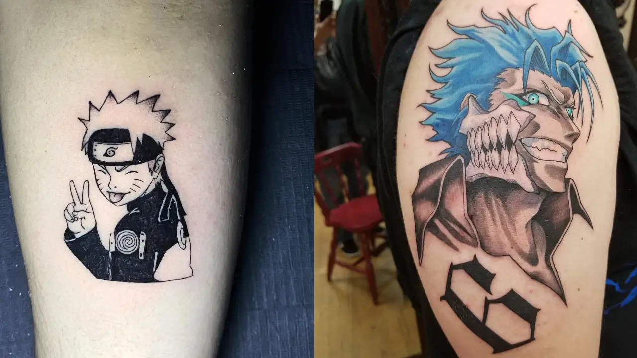 Cool anime tattoos for men