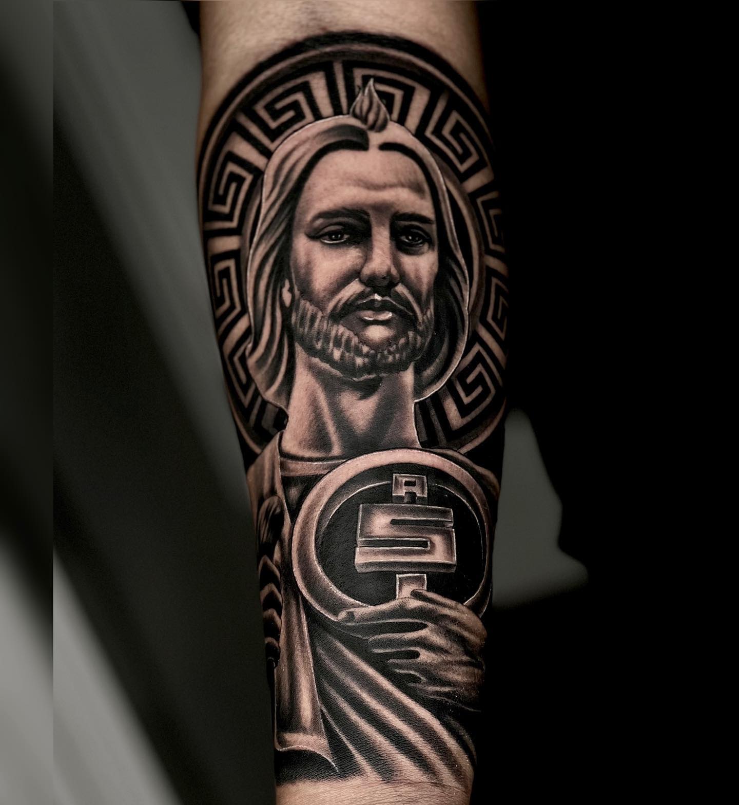San Judas Tadeo tattoo I got to do I  Daniel Aranda Tat2  Facebook