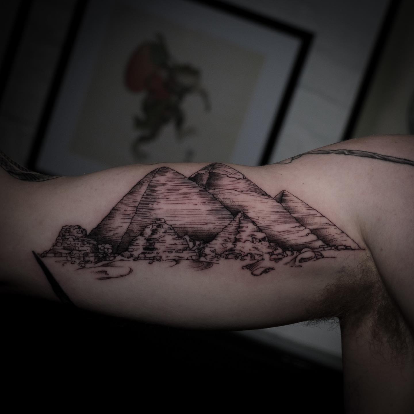 Arm Linework Mountain tattoo at theYoucom