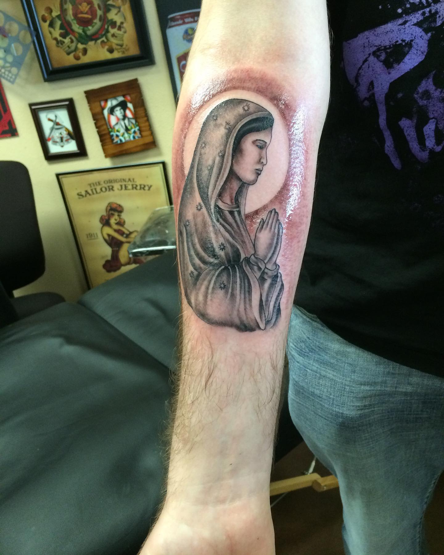 Jordan Matchin Our Lady of Guadalupe Print  Divine Arts Tattoo