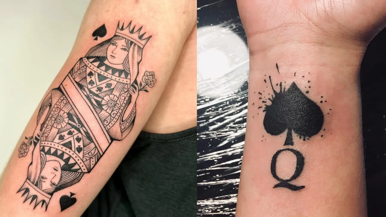 30+ Queen of Spades Tattoos: Meaning and Symbolism - 100 Tattoos