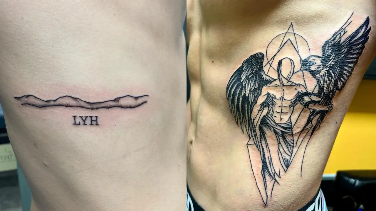 Ribcage tattoo men