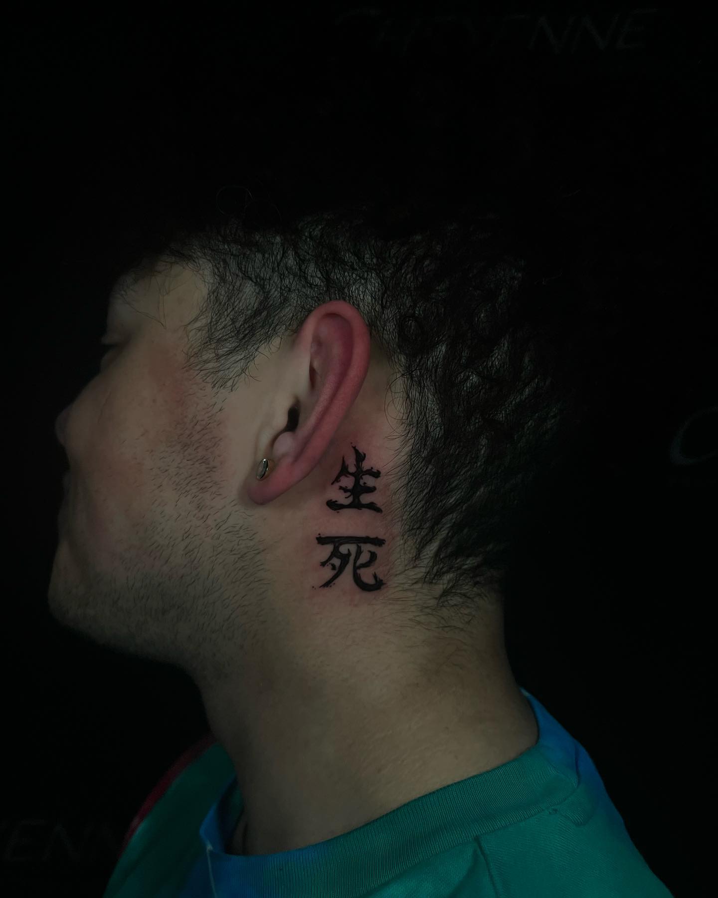 Amazing Kanji Neck Tattoo  Neck tattoo Word tattoos Love tattoos