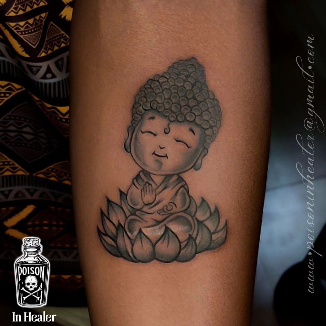 Buddha floral arm tattoo on Behance