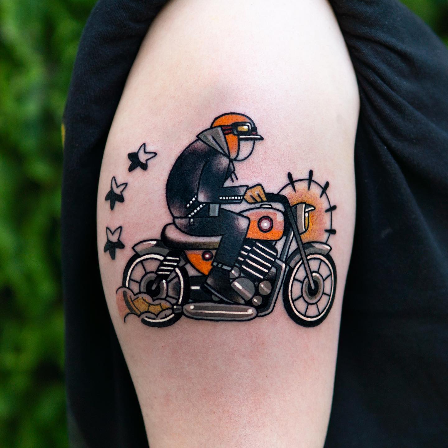 biker tattoo traditional