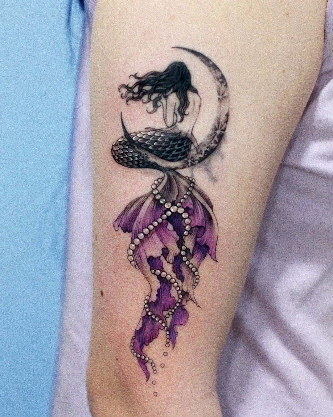 Mermaid thigh piece - tattooed by... - The Tattoo Gallery | Facebook